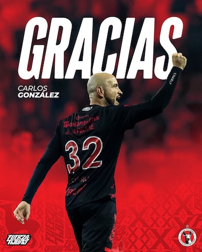 El Club Tijuana de México le dio las gracias al paraguayo Carlos “Cocoliso” González.