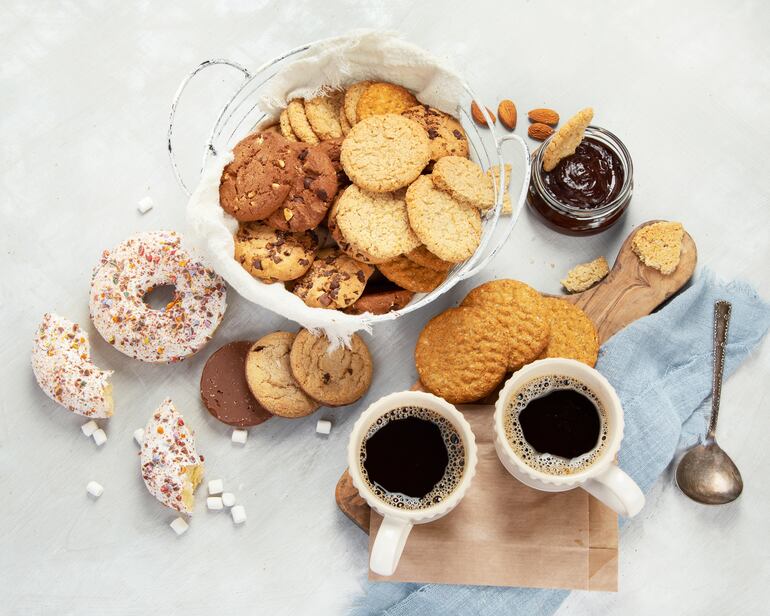 Variedad de galletitas.