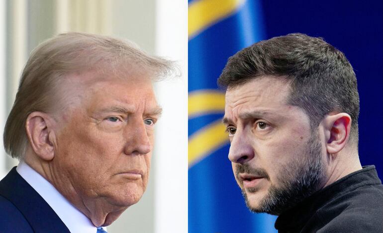 El presidente de Estados Unidos, Donald Trump (i), y el mandatario ucraniano, Volodimir Zelensky (d), se verán en la capital estadounidense, mañana. (AFP)