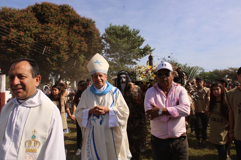 La procesión de San Francisco Solano se realizó en el Club 24 de julio que se ubica frente a la capilla que lleva el nombre del santo protector.