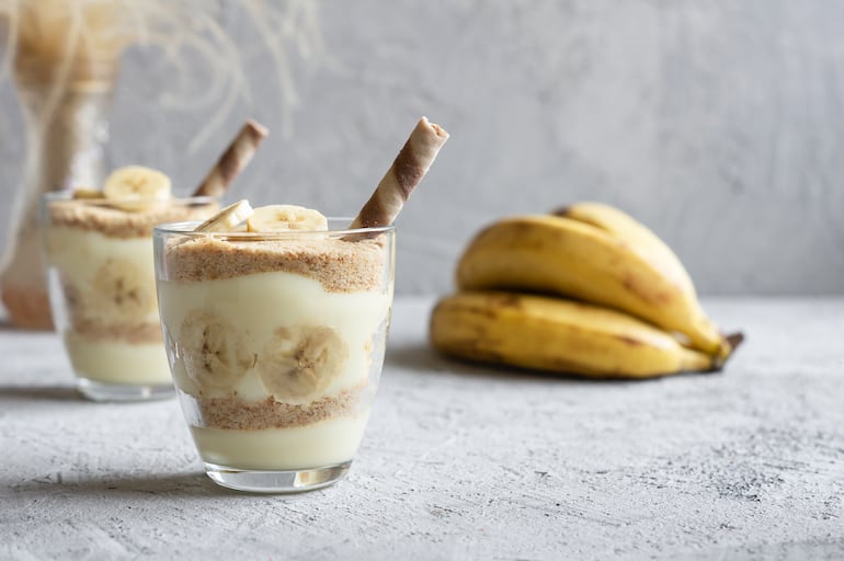 Postre de banana.