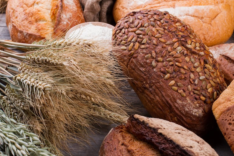 Variedad de panes elaborados con grano de cereal entero. Foto: Instituto IMEO.