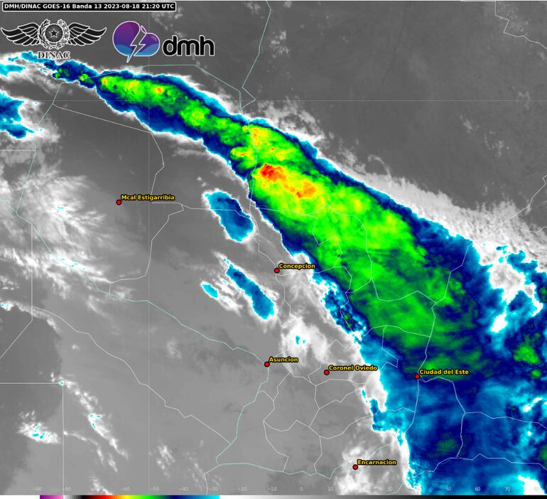 Sigue vigente el alerta de tormentas para cuatro departamentos.