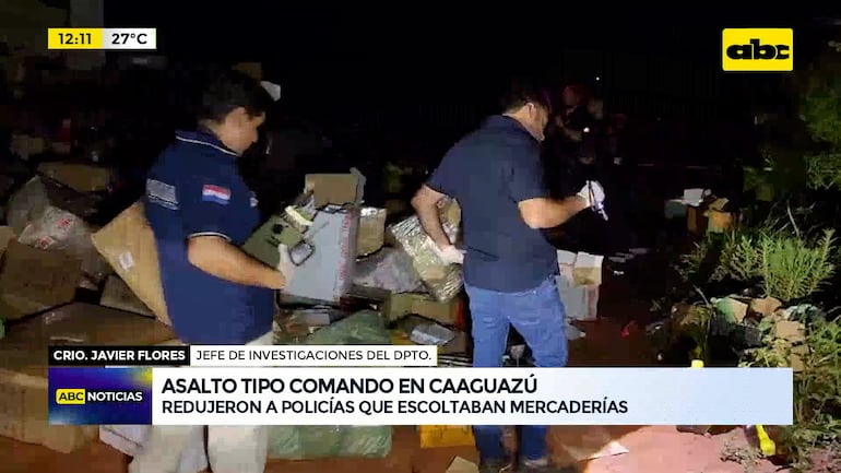 Caaguazú: redujeron a policías que escoltaban mercaderías