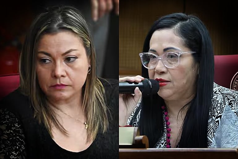 Las senadoras Zenaida Delgado y Norma Aquino, ex miembros de Cruzada Nacional, actuales coloradas cartistas.