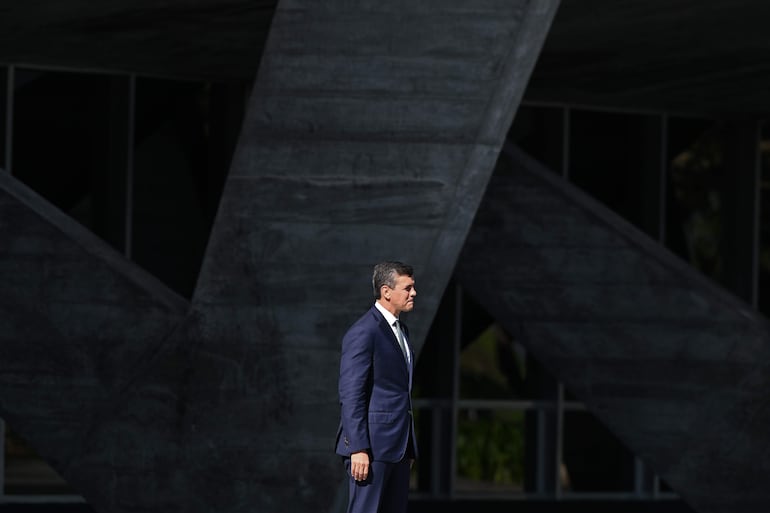 El presidente Santiago Peña el lunes durante la cumbre del G20, en Río de Janeiro.