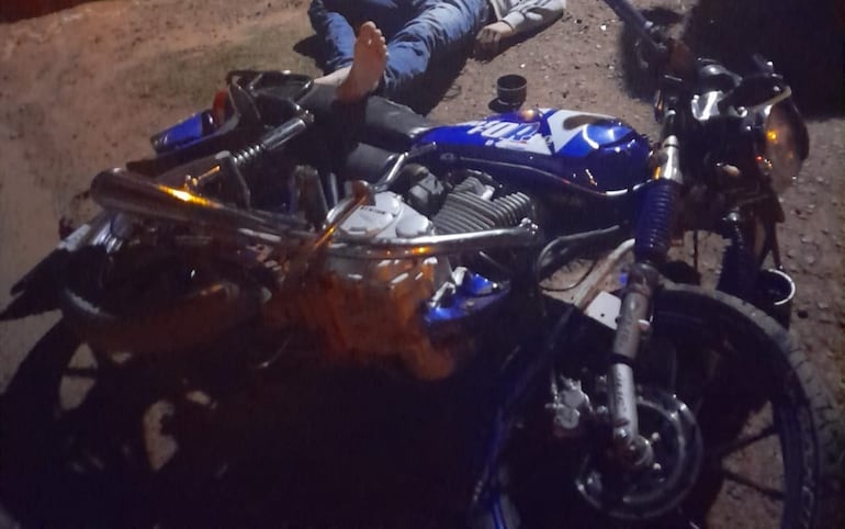 Motocicleta en la que viajaba el ahora fallecido.