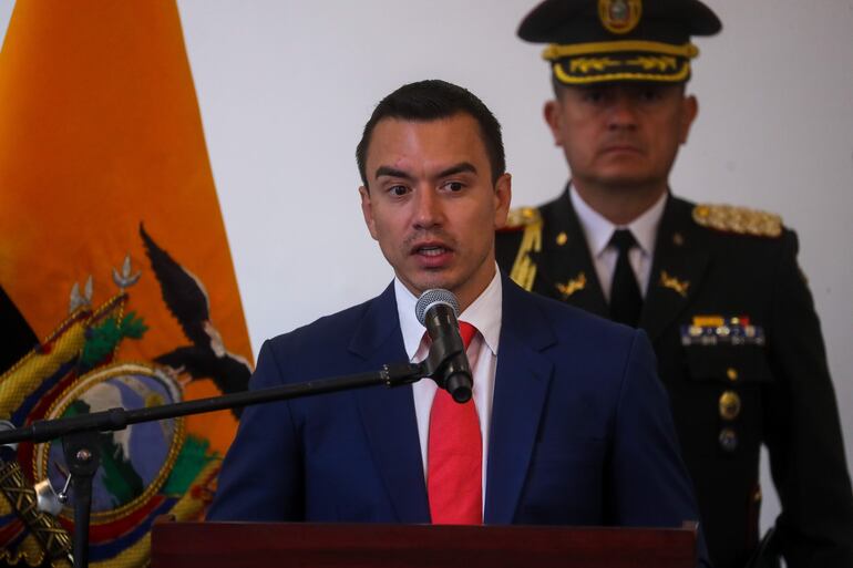 El presidente de Ecuador, Daniel Noboa.