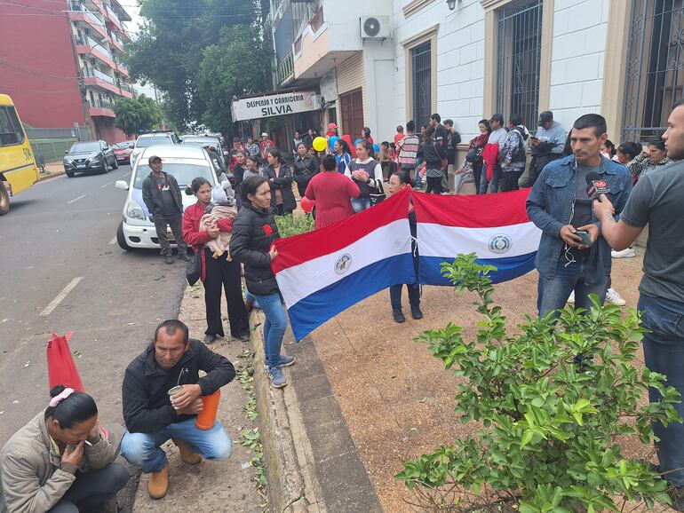 Manifestación de Gancheros en Encarnación.