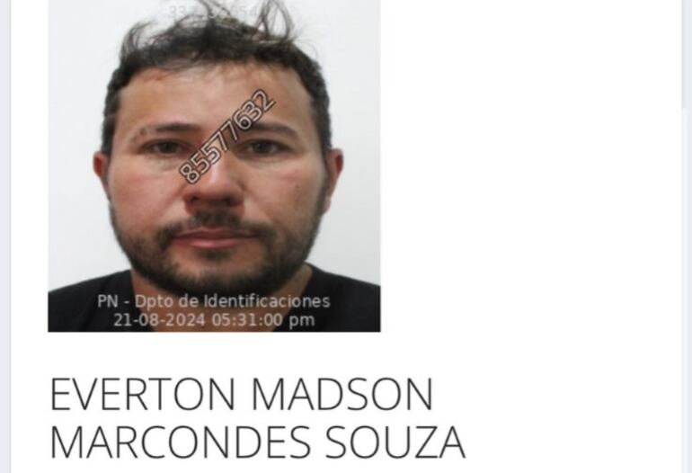 Everton Madson Marcondes Souza (37) fue detenido en la tarde de ayer como principal sospechoso del crimen cometido en la colonia Jamaica de La Paloma.