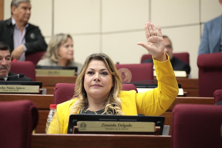 Zenaida Delgado (ANR, HC ex Cruzada Nacional) Foto de Prensa Senado.