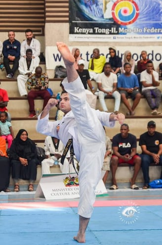 Carlos Germán Núñez en el Abierto Internacional de Mombasa.