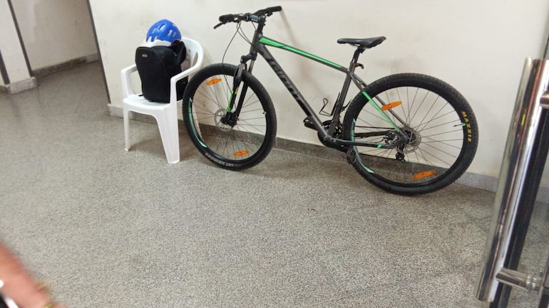 Bicicleta robada que fue recuperada por la Policía.