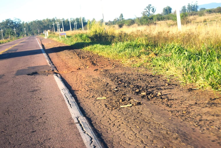 Piden urgente reparación de la ruta PY01 en el tramo Paraguarí- Quiindy.