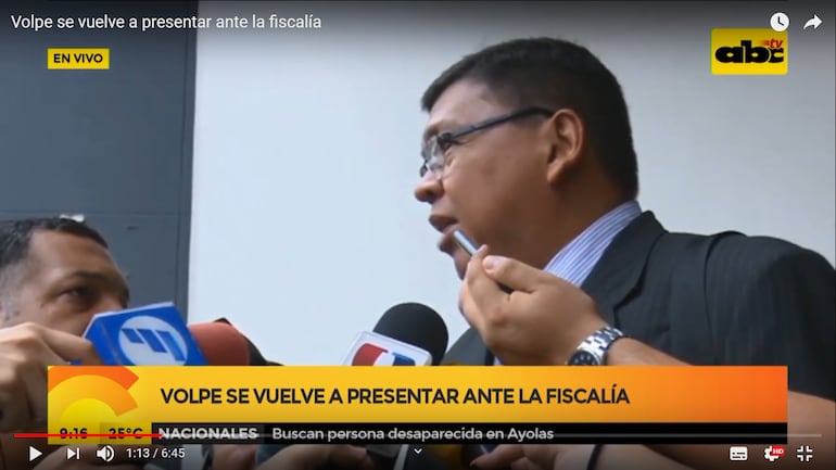 Exministro Francisco de Vargas, quien ahora se desempeña como abogado de Hugo Volpe.