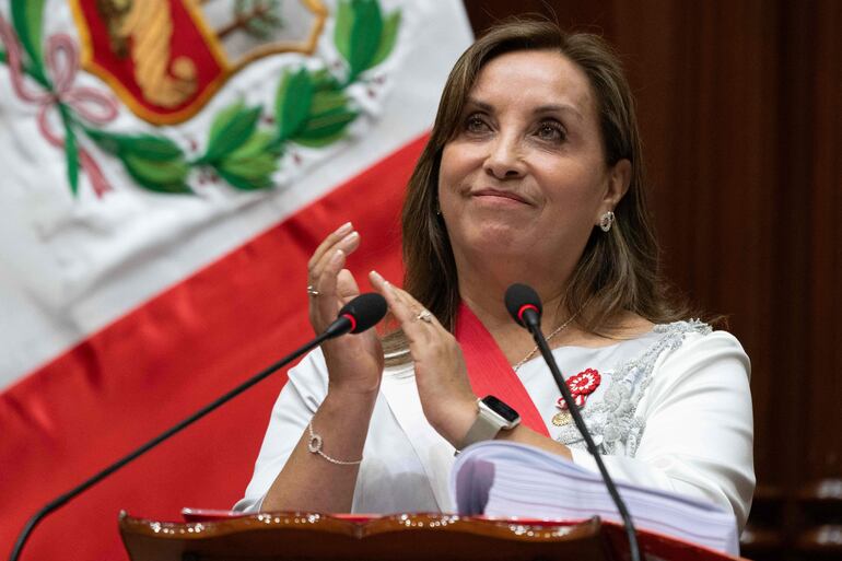 La presidenta del Perú, Dina Boluarte