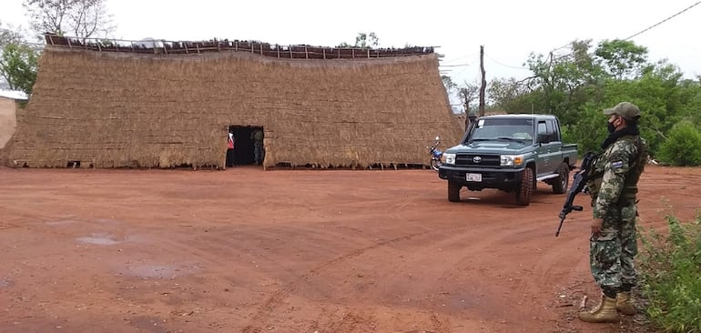 El lugar sagrado o tupao de la comunidad indígena Itá Guazú del departamento de Amambay.