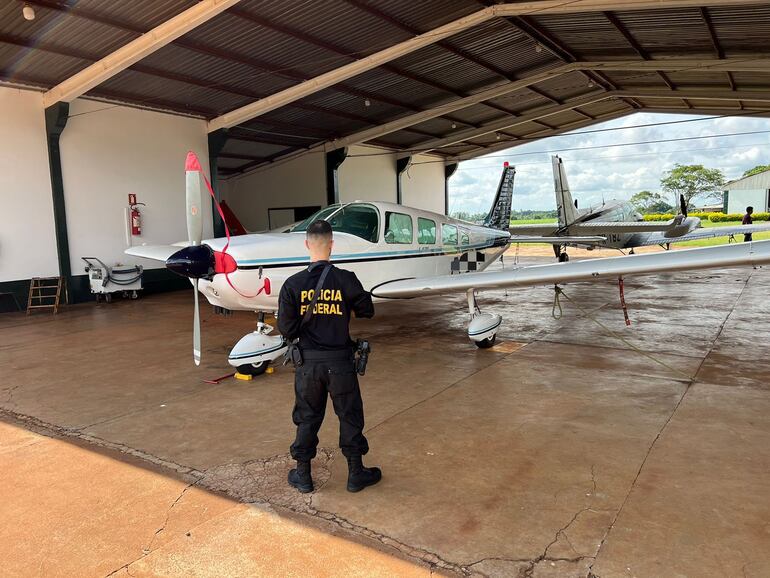 Avioneta incautada durante la Operación Sanctus.