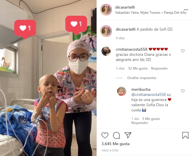 Sofi y la Dra. Casartelli sumándose al #ParejadelAñoChallenge.