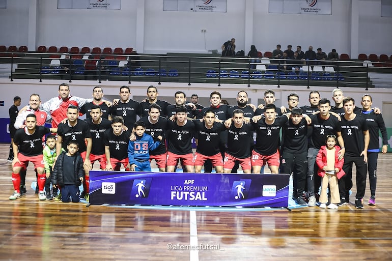 "Murió el futsal" decía la camiseta con la que Afemec salió al partido revancha de las semifinales de la Liga Premium de Futsal FIFA 2024.