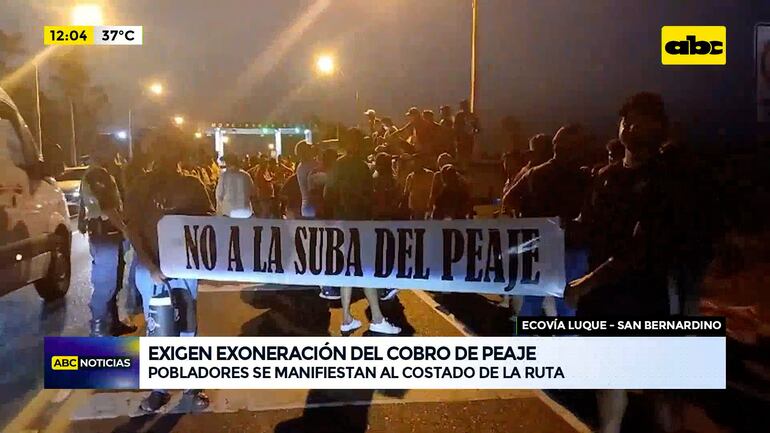 Camioneros protestan contra suba de peaje en ruta Luque - San Ber