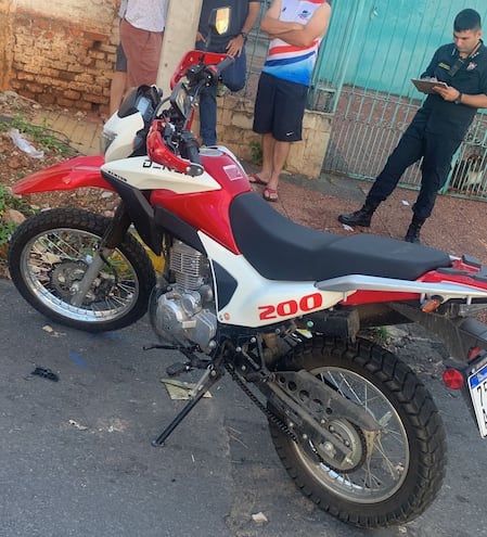 La Policía Nacional recuperó esta moto denunciada como robada.