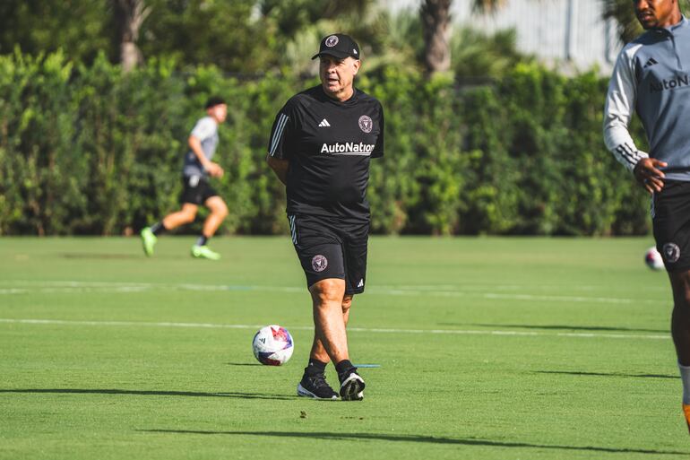 Gerardo 'Tata' Martino, en su primer entrenamiento con el Inter Miami