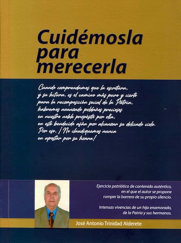 Portada del libro "Cuidémosla para merecerla", de José Antonio Trinidad Alderete.