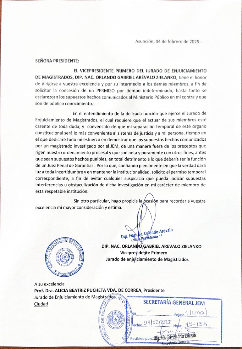 Documento de Orlando Arévalo.