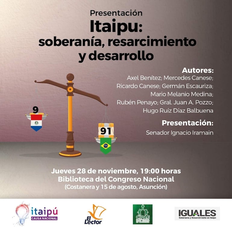 Uno de los libros sobre la causa paraguaya en Itaipú que presentarán mañana en la Biblioteca del Congreso