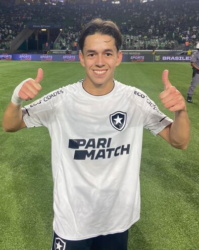 Matías Segovia, jugador paraguayo en el Botafogo, tras el partido ante el Palmeiras.