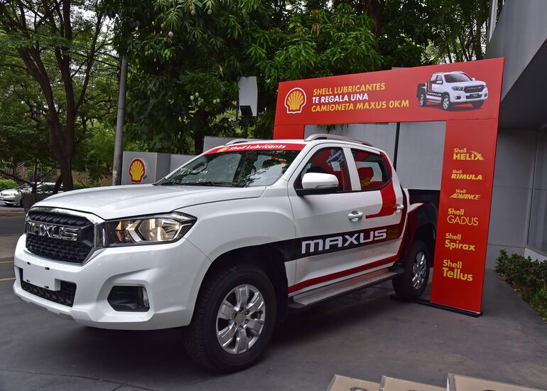 Esta es la camioneta Maxus 0Km que sorteará Shell Lubricantes el 01 de febrero de 2024.