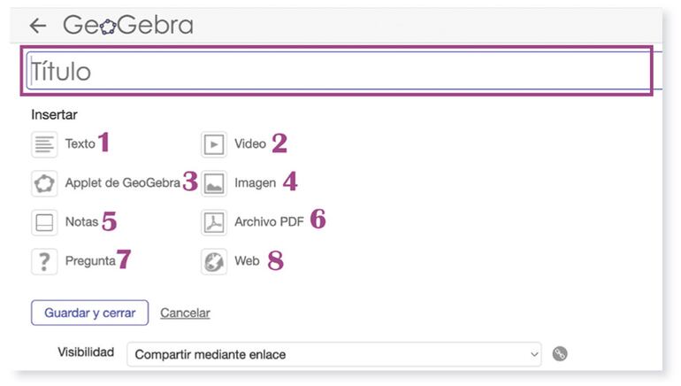 Creación de una Actividad (Applet) con GeoGebra.