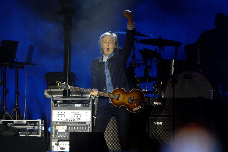 Paul McCartney durante su concierto del martes en el estadio Allianz Parque, en Sao Paulo.