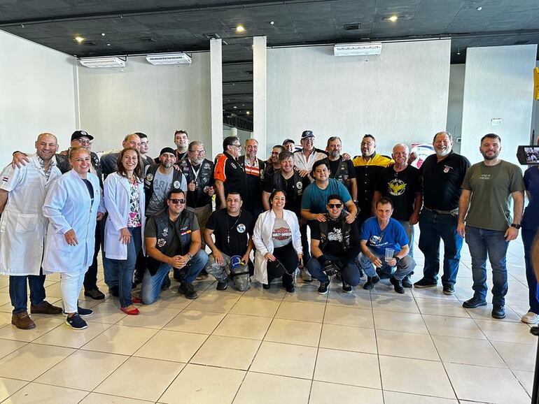 Motociclistas se unieron para hacer una campaña de donación de sangre este sábado, en el local Talleyrand Costanera.