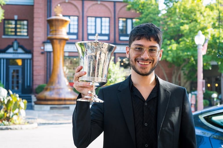 Alireza Firouzja vencedor de Sabn Luis Rapid y blitz 2024 (Foto Lennart Ootes).