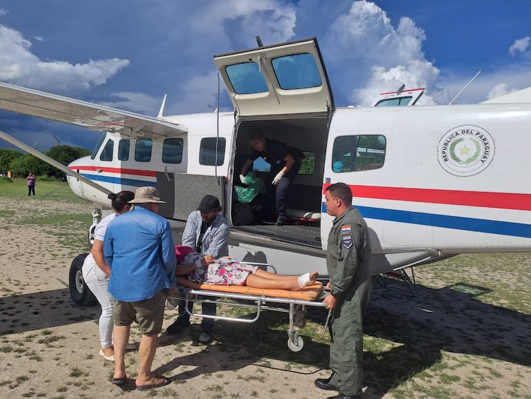 Bahía Negra: evacuación aérea para niña mordida por una serpiente