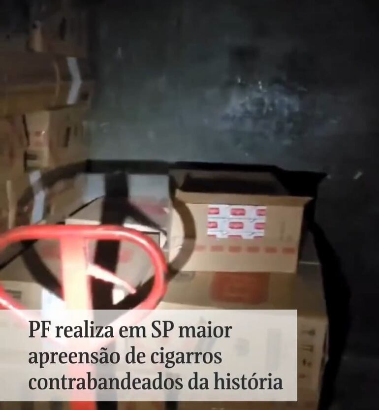 El cargamento encontrado equivale a 20 camiones de cigarrillos.