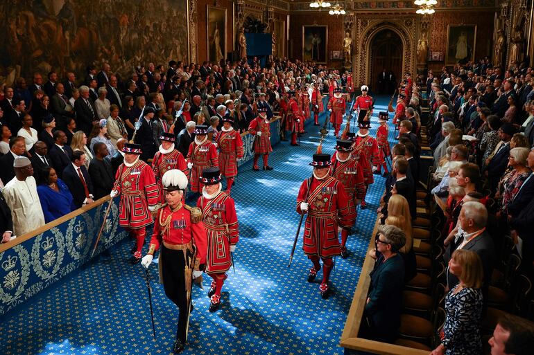 Ceremonia de apertura del Parlamento británico. 