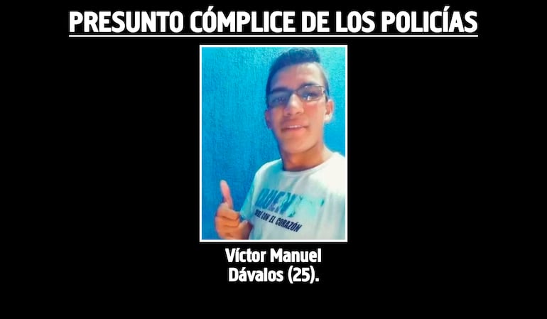 Víctor Manuel Dávalos (25), supuesto cómplice de los policías, quien habría conducido a una trampa al chofer de Bolt.