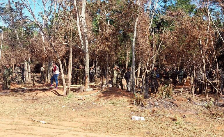 Lugar donde los ocupantes tenían sus precarios ranchos en el interior de la finca Cu´ape de Gral. Resquín