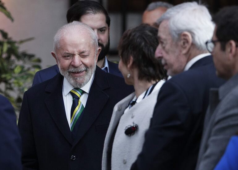 El presidente de Brasil, Lula da Silva, hace un año durante un acto en Chile. (archivo)