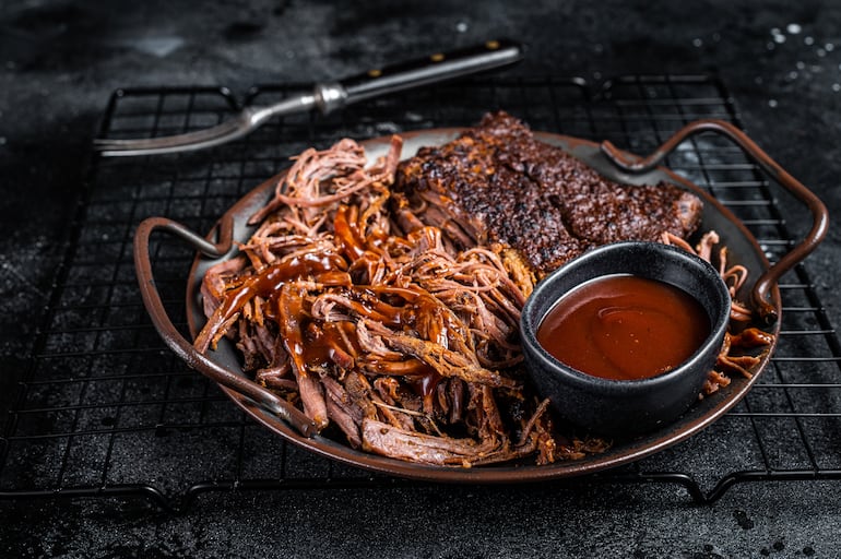 Carne cocinada con el método de cocción lenta.