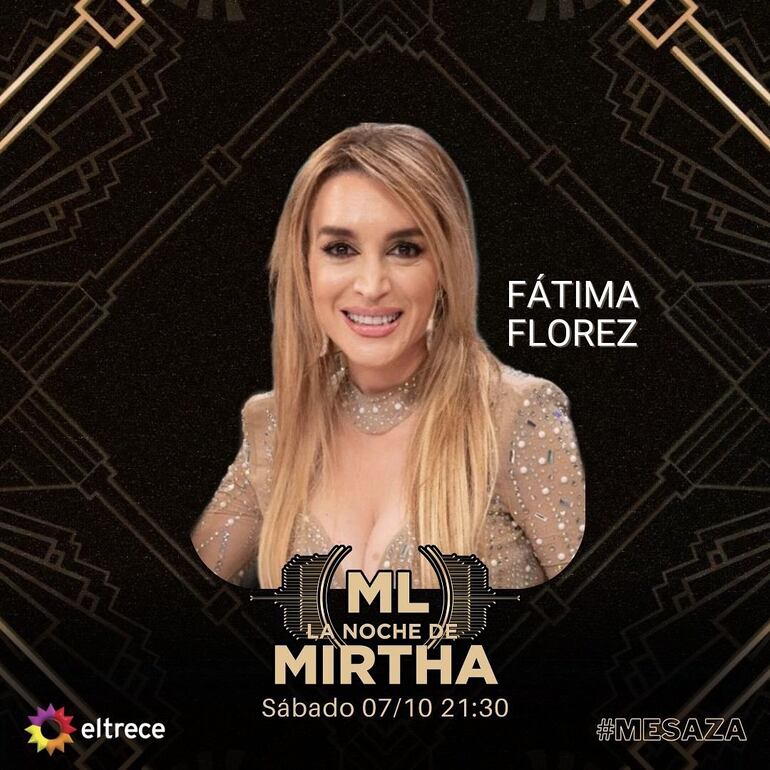 Fátima Florez será la primera invitada de la nueva temporada de La Noche de Mirtha. (Instagram/Mirtha Legrand)