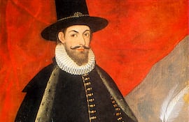 García Hurtado de Mendoza y Manrique, marqués de Cañete, gobernador de Chile y virrey del Perú. (Pintor anónimo.)