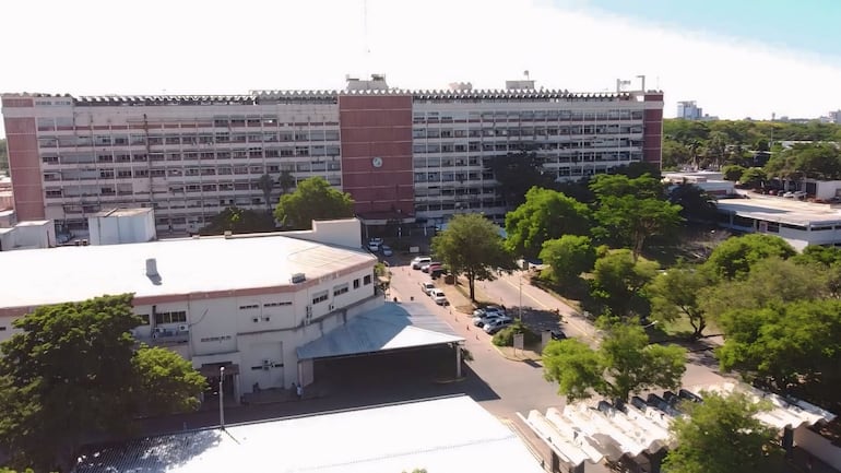 Vista aérea del Hospital Central del IPS.