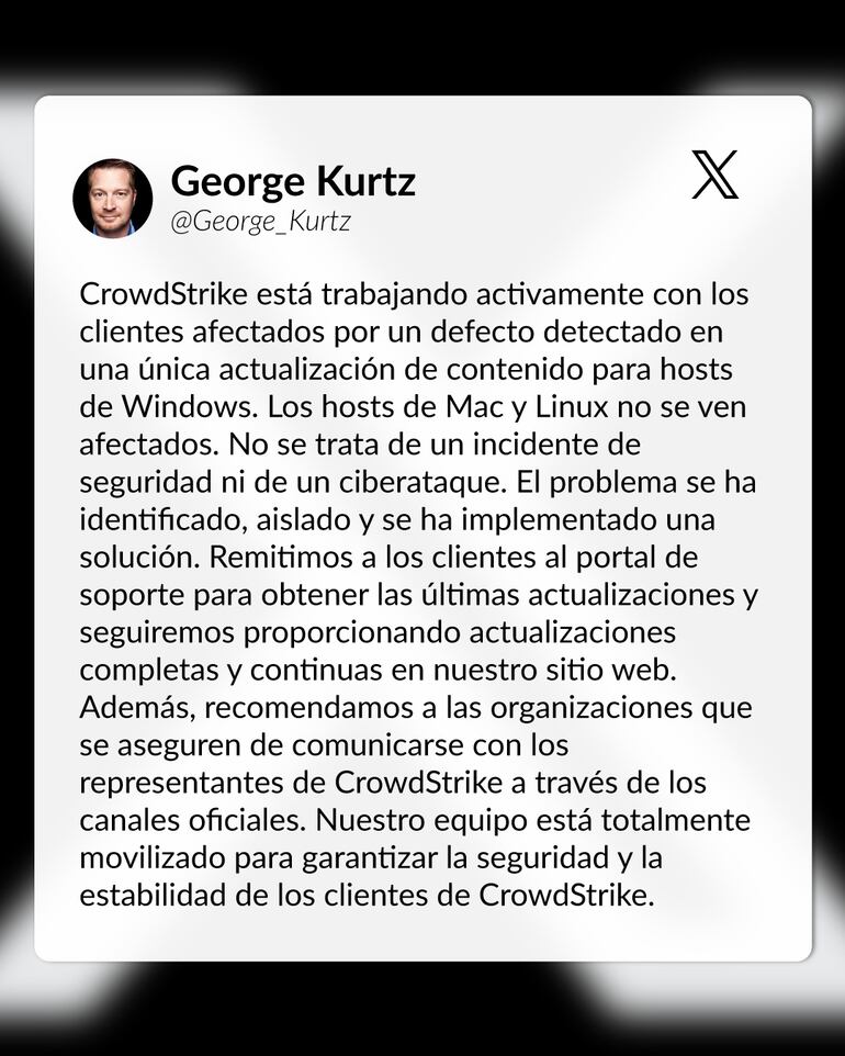 Una falla en el software de CrowdStrike, una herramienta de ciberseguridad empleada por Microsoft, ha provocado un apagón informático a nivel mundial.