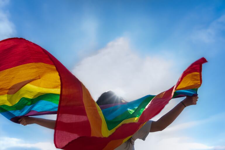 Bandera del orgullo gay.