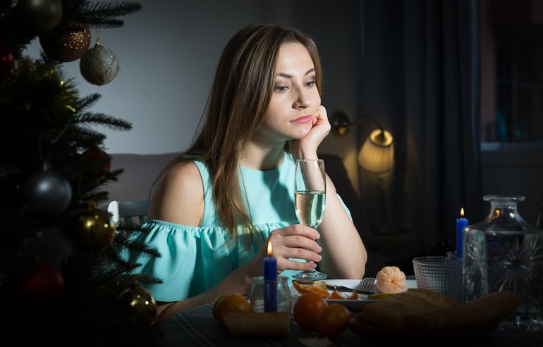 Soledad y tristeza en Navidad.