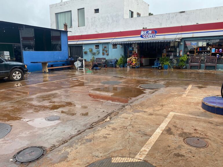 Estación de servicio donde ocurrió el crimen.